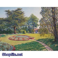 Tranh sơn dầu công viên đẹp
